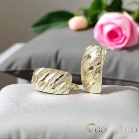 Goldfilled antialergénne náušnice 22 mm 14K farba