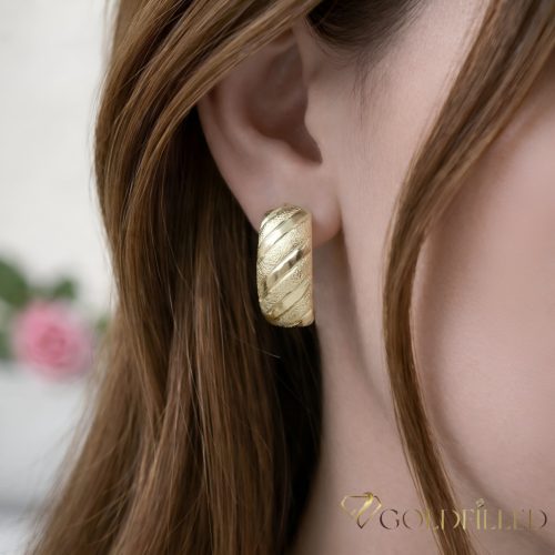 Goldfilled antialergénne náušnice 22 mm 14K farba