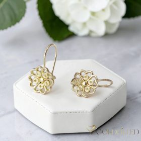 Goldfilled Antiallergén Náušnice 18mm 14K farba	