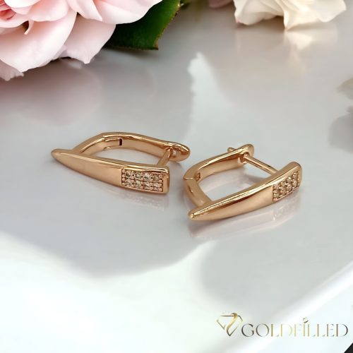 Goldfilled antialergénne náušnice 17 mm 18K farba