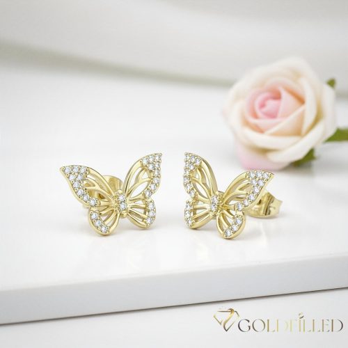 Goldfilled Antiallergén Náušnice 13mm 14K farba	