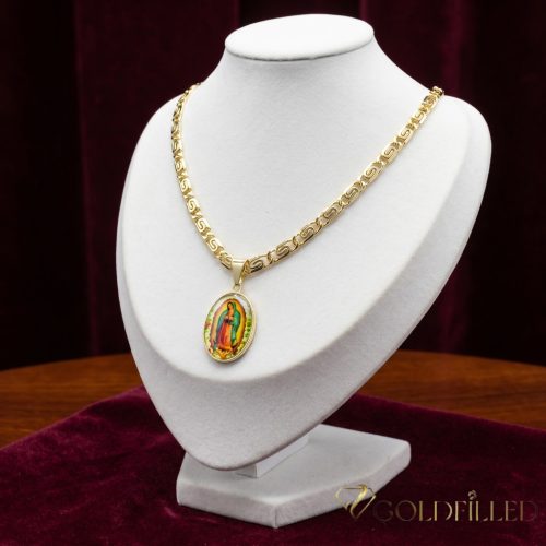 Antialergická Goldfilled náhrdelník 50cm/5,2mm + prívesok, farba 14K