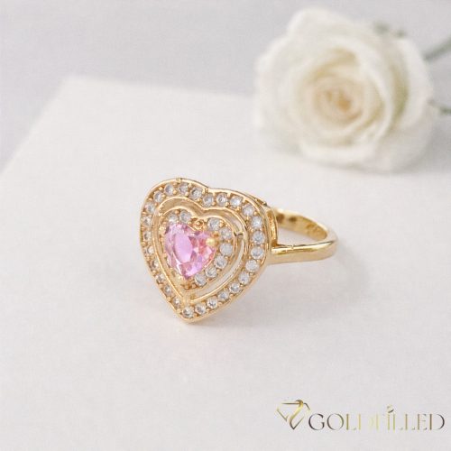 Antialergický prsteň „Goldfilled” v rôznych veľkostiach, farba 18K