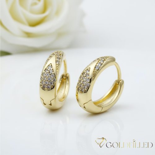 Goldfilled antialergénne náušnice 19 mm 14K farba