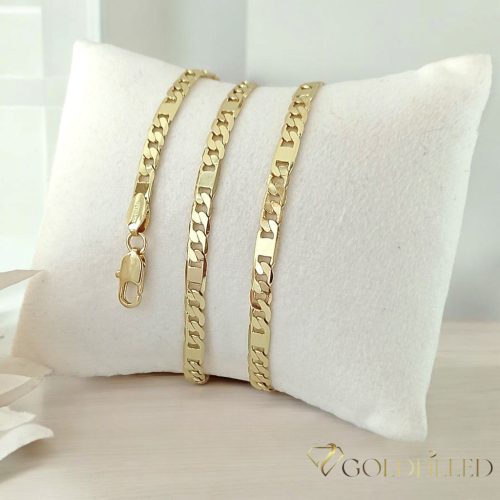 Antialergénny Goldfilled náhrdelník 50cm/4mm + náramok 20cm, farba 14K