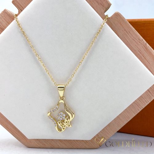Antialergická Goldfilled náhrdelník 45cm/1mm  + prívesok, farba 14K