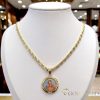 Antialergická Goldfilled náhrdelník 50cm/4mm + prívesok, farba 14K