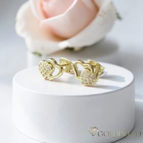 Goldfilled Antiallergén Náušnice 9mm 14K farba	