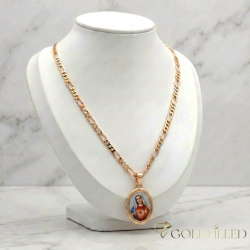 Antialergická Goldfilled náhrdelník 50cm/3,5mm + prívesok, farba 18K