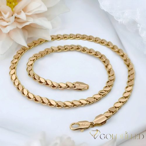 Exkluzívny antialergický pozlátený náhrdelník „Goldfilled“, vo viacerých veľkostiach a 5,5 mm  hrubý, 18K farba
