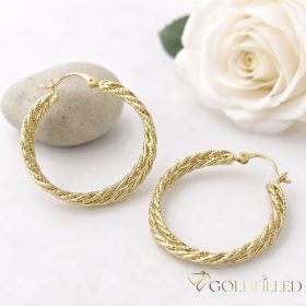   Goldfilled Antialergenní   kruhové náušnice 30mm 14K farba	