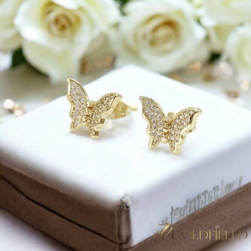 Goldfilled Antiallergén Náušnice 13mm 14K farba	