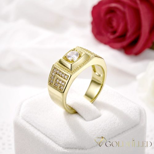 Antialergický prsteň „Goldfilled” v rôznych veľkostiach, farba 14K