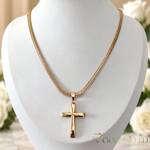 Antialergická Goldfilled náhrdelník 50cm/4mm + prívesok, farba 18K
