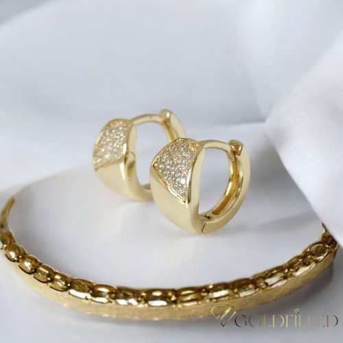 Goldfilled antialergénne náušnice 14mm 14K farba Multicolor 