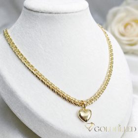   Goldfilled Antialergénny Luxusný Náhrdelník 50cm Dlhý a  6mm Široký Farba 14K