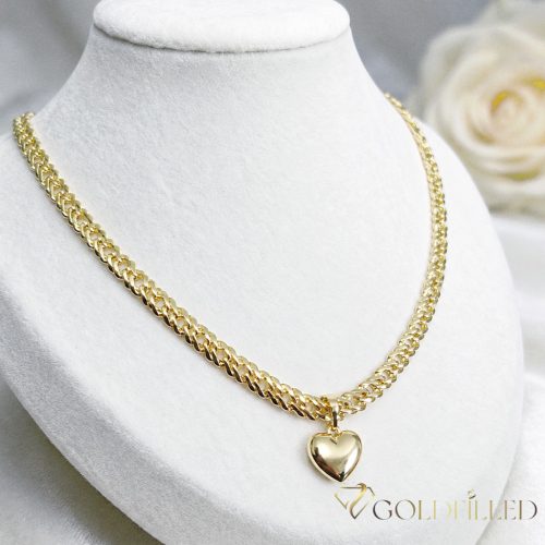Goldfilled Antialergénny Luxusný Náhrdelník 50cm Dlhý a  6mm Široký Farba 14K