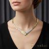 Exkluzívny antialergický náhrdelník „Goldfilled” 50cm/6-16mm,  14K viacfarebný