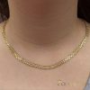 Goldfilled Antialergénny Luxusný Náhrdelník 45cm Dlhý a  6mm Široký Farba 14K
