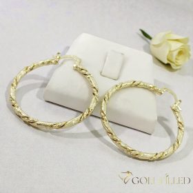   Goldfilled Antialergenní  Kruhové náušnice 40mm 14K farba	