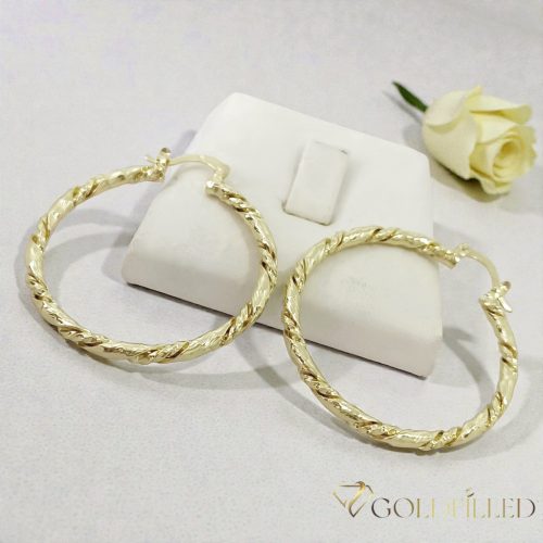 Goldfilled Antialergenní  Kruhové náušnice 40mm 14K farba	