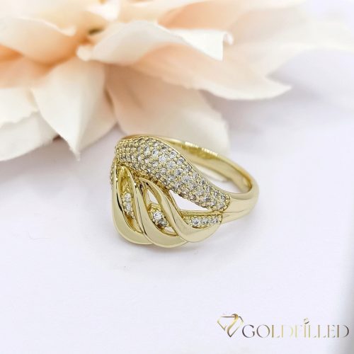 Antialergický prsteň „Goldfilled” v rôznych veľkostiach, farba 14K
