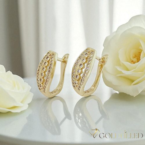 Goldfilled antialergénne náušnice 20 mm 14K farba