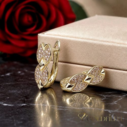 Goldfilled antialergénne náušnice 18 mm 14K farba