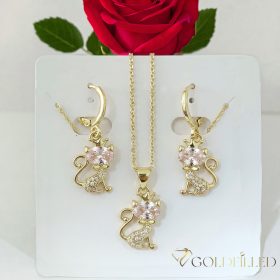   Antialergénny Goldfilled náhrdelník 45cm/1mm + prívesok + náušnice Farba 14K
