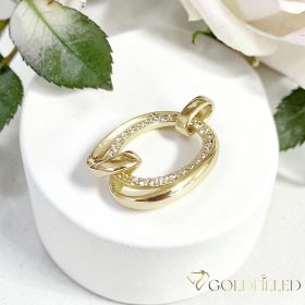 Antialergénny Goldfilled prívesok 25 mm, farba 14K
