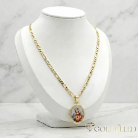   Antialergická Goldfilled náhrdelník 60cm/3,5mm + prívesok, farba 14K