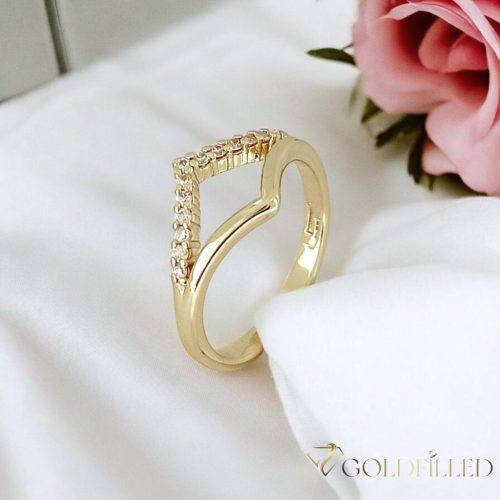 Antialergický prsteň „Goldfilled” v rôznych veľkostiach, farba 14K
