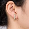 Goldfilled antialergénne náušnice 17 mm 14K farba