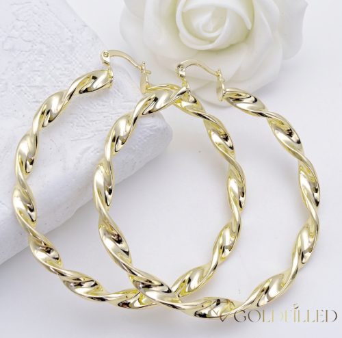 Goldfilled Antialergenní  Kruhové náušnice 60mm 14K farba	