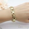 Antialergénny pozlátený náramok „Goldfilled“, dĺžka 19 cm a šírka 14 mm, farba 14K