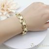 Antialergénny pozlátený náramok „Goldfilled“, dĺžka 19 cm a šírka 14 mm, farba 14K