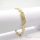 Antialergénny pozlátený náramok „Goldfilled“, dĺžka 19 cm a šírka 9mm, farba 14K