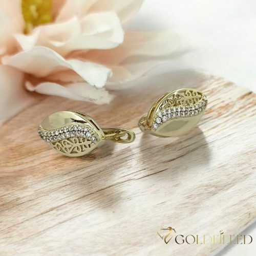Goldfilled antialergénne náušnice 17 mm 14K farba