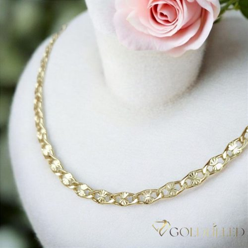 Antialergénny náhrdelník Goldfilled 50cm dlhý a 4mm široký Farba 14K