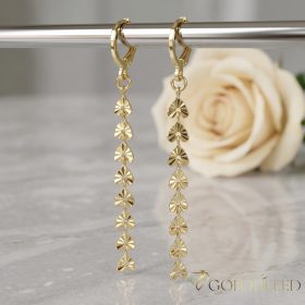 Goldfilled antialergické náušnice 60mm 14K farba