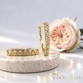 Goldfilled antialergénne náušnice 26 mm 14K farba