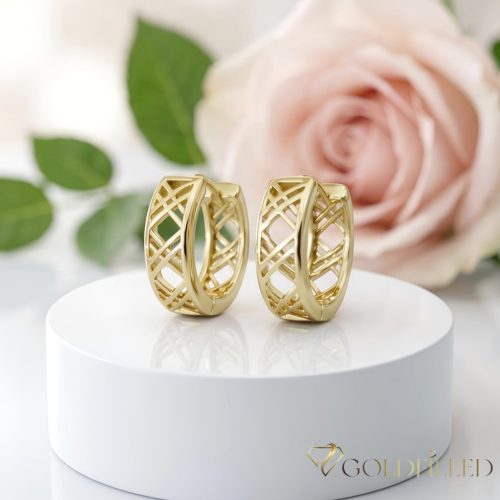 Goldfilled antialergénne náušnice 16 mm 14K farba
