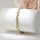 Antialergénny pozlátený náramok „Goldfilled“, dĺžka 17 cm a šírka 6 mm, farba 14K
