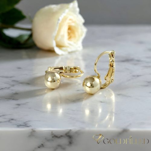 Goldfilled antialergénne náušnice 14mm 14K farba  