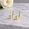 Goldfilled antialergénne náušnice 14mm 14K farba  
