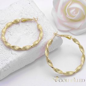   Goldfilled Antialergenní   kruhové náušnice 35mm 14K farba	