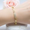 Antialergénny pozlátený náramok „Goldfilled“, dĺžka 19 cm a šírka 4 mm, farba 14K
