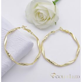   Goldfilled Antialergenní  Kruhové náušnice 50mm 14K farba	