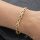 Antialergénny pozlátený náramok „Goldfilled“, dĺžka 17 cm a šírka 8 mm, farba 14K