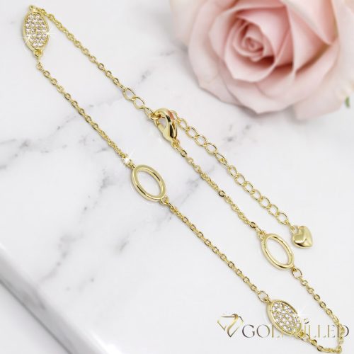 Goldfilled Náramok na členok Max.  27cm Farba 14K